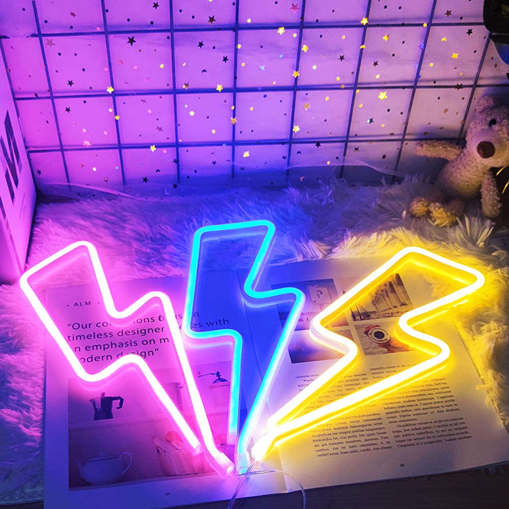 Led Lightning Neon Skylt Vägg Dekor | Veska