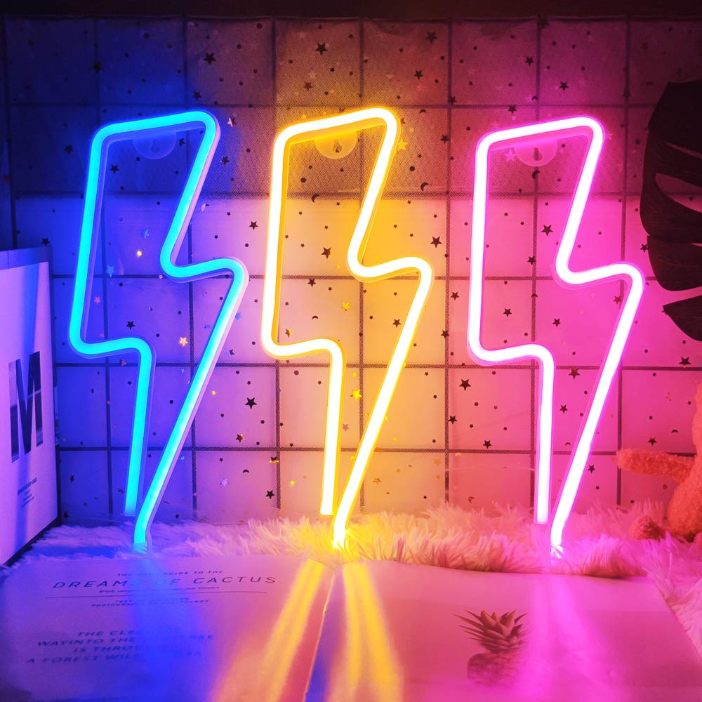 Led Lightning Neon Skylt Vägg Dekor | Veska