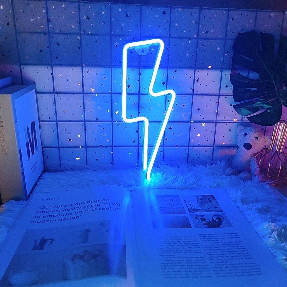 Led Lightning Neon Skylt Vägg Dekor | Veska