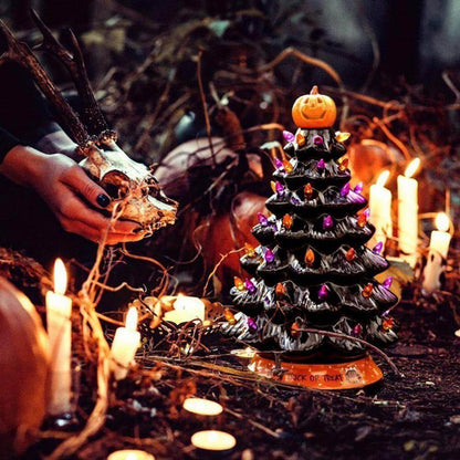 LED Ljus Halloween Pumpa Pynt Träd | Veska
