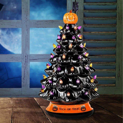 LED Ljus Halloween Pumpa Pynt Träd | Veska