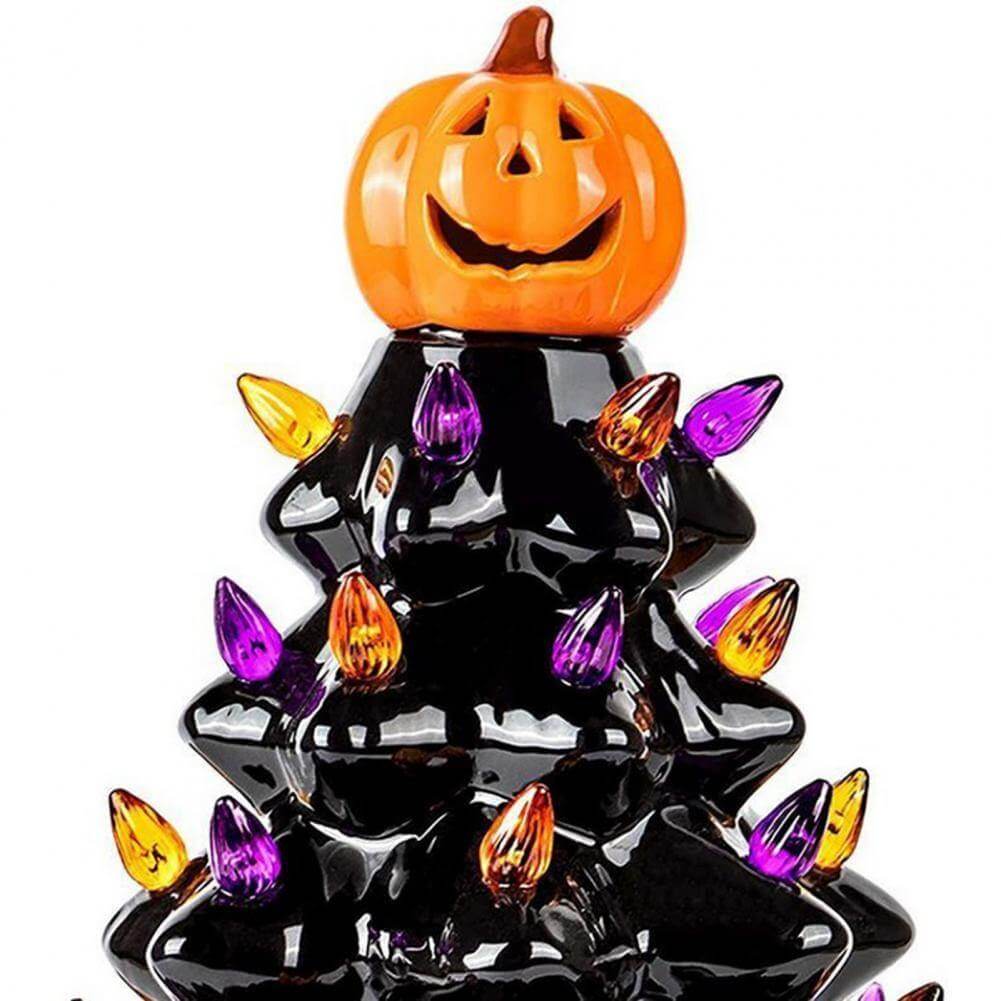 LED Ljus Halloween Pumpa Pynt Träd | Veska