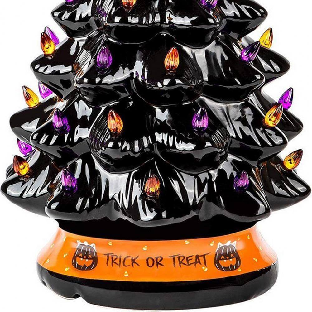 LED Ljus Halloween Pumpa Pynt Träd | Veska