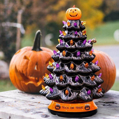 LED Ljus Halloween Pumpa Pynt Träd | Veska