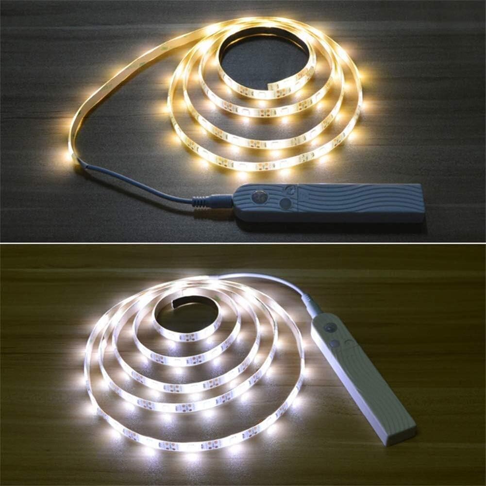 LED-ljusslang med fjärrkontroll 2 meter flexibel stripp för dekorativ belysning i skåp och hyllor | Veska