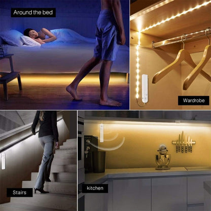 LED-ljusslang med fjärrkontroll 2 meter flexibel stripp för dekorativ belysning i skåp och hyllor | Veska