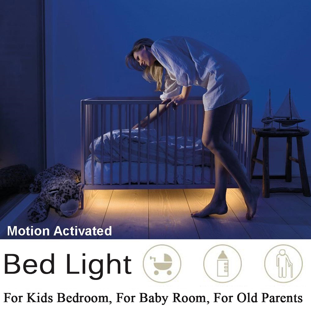 LED-ljusslang med fjärrkontroll 2 meter flexibel stripp för dekorativ belysning i skåp och hyllor | Veska