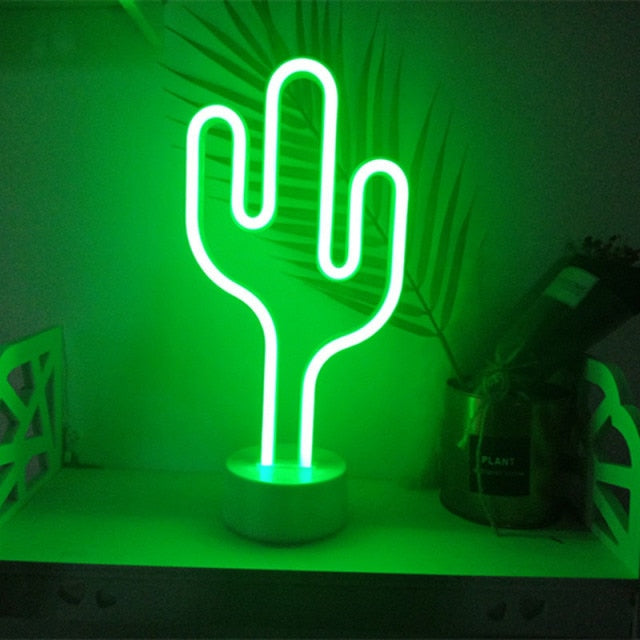 LED Neon Cool Party Lights | Veska Grön Kaktus