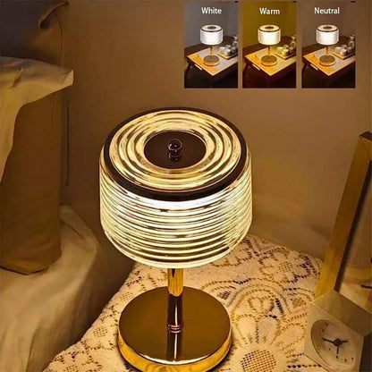 LED Ring Bordslampa med Multi-Lager Skugga | Veska