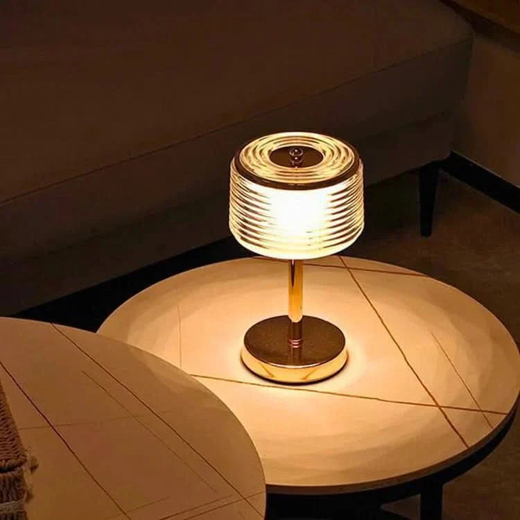 LED Ring Bordslampa med Multi-Lager Skugga | Veska