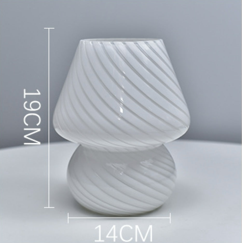 LED Skrivbordslampa i Svamppform gjord av Glas | Veska