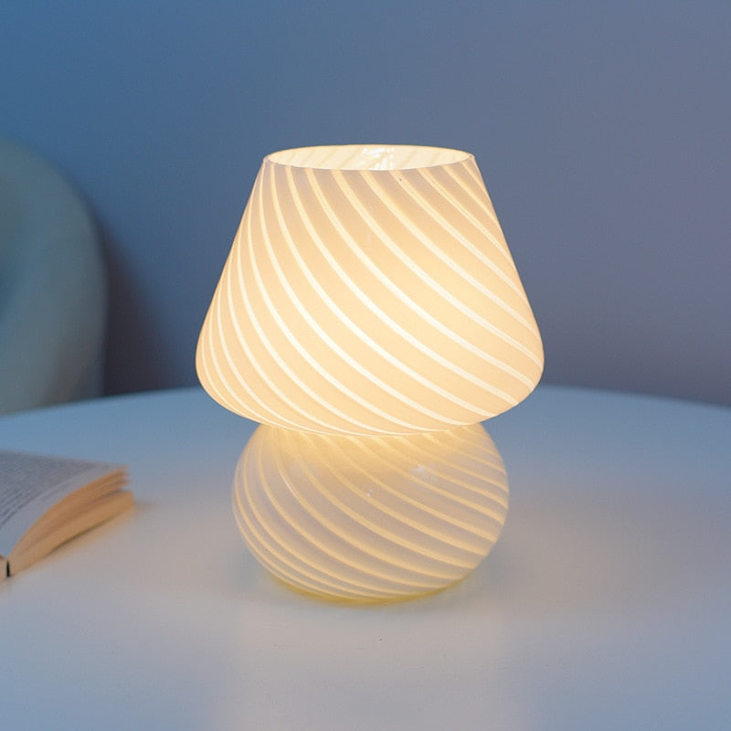 LED Skrivbordslampa i Svamppform gjord av Glas | Veska
