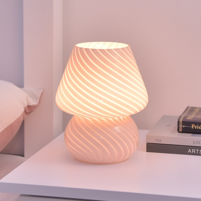 LED Skrivbordslampa i Svamppform gjord av Glas | Veska