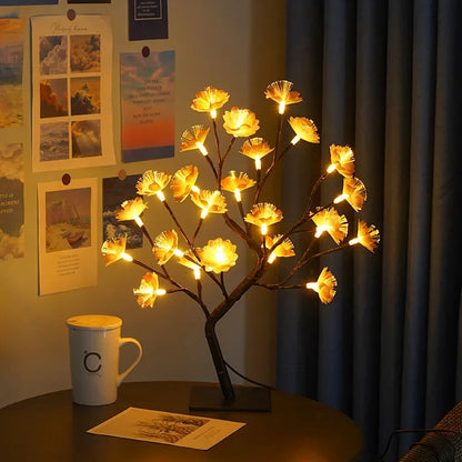 LED Träd Bordslampa – Romantisk Dekorativ Ljus, Varm Ljus, Perfekt för Vardagsrum och Sovrum | Veska