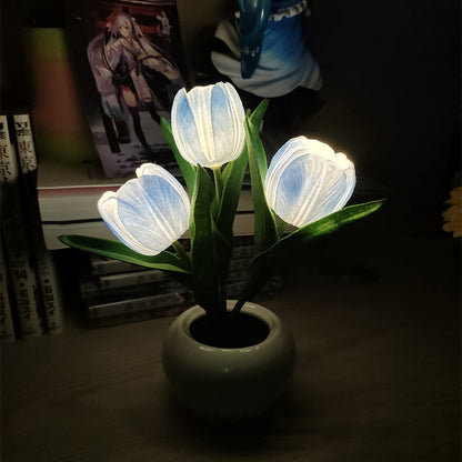 LED Tulpan Nattduksbord Lampa Blomma Bord Lampa | Veska