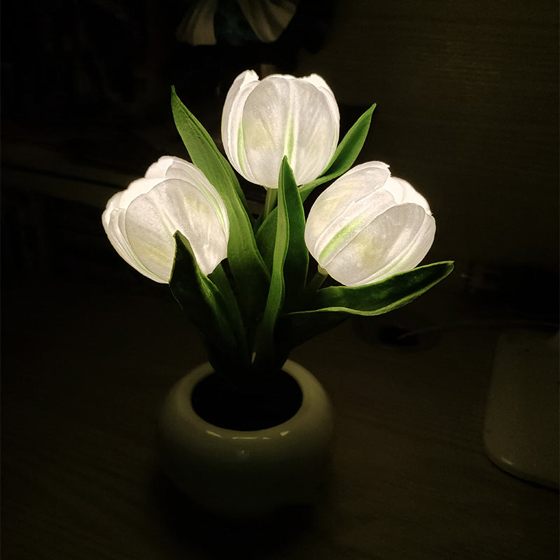 LED Tulpan Nattduksbord Lampa Blomma Bord Lampa | Veska