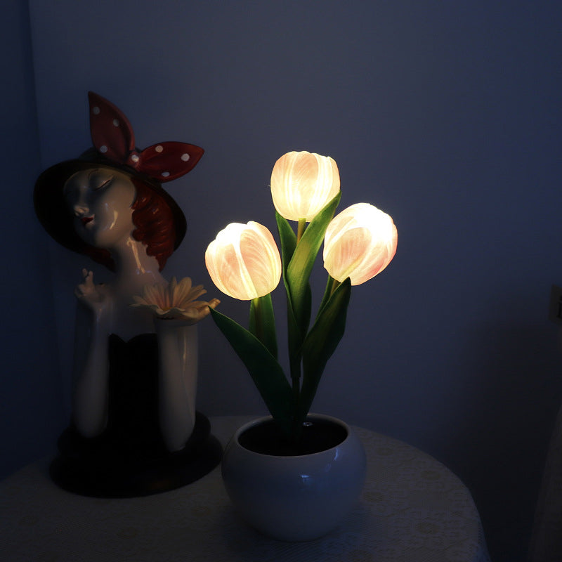 LED Tulpan Nattduksbord Lampa Blomma Bord Lampa | Veska