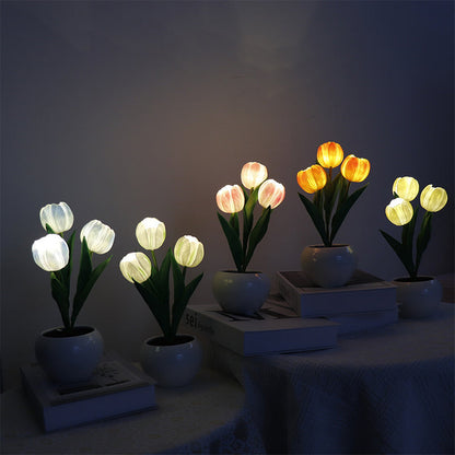 LED Tulpan Nattduksbord Lampa Blomma Bord Lampa | Veska