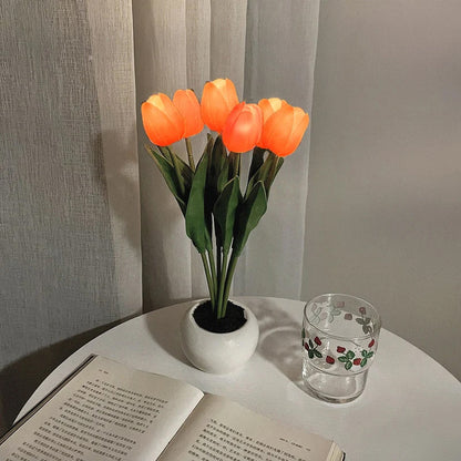 LED Tulpan Nattduksbord Lampa Blomma Bord Lampa | Veska
