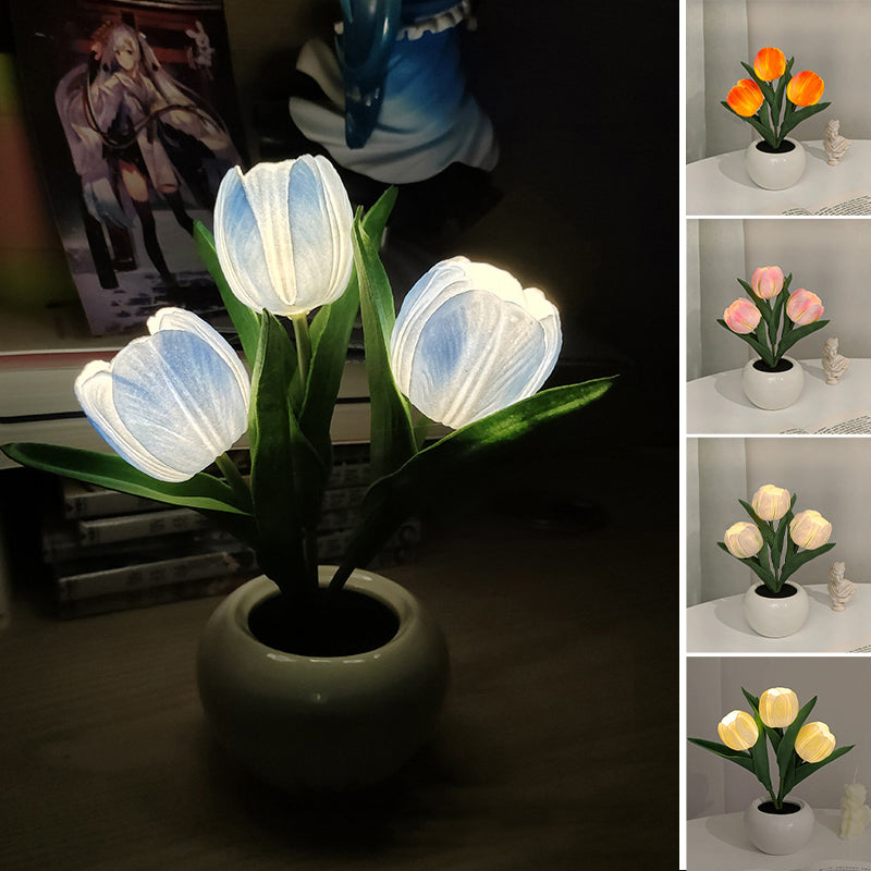 LED Tulpan Nattduksbord Lampa Blomma Bord Lampa | Veska