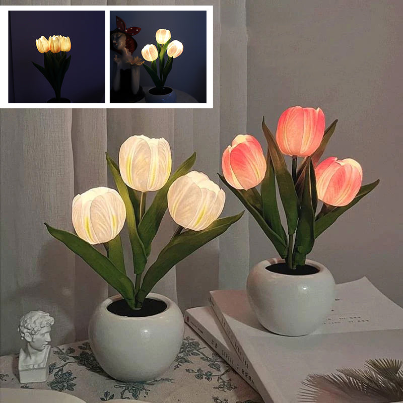 LED Tulpan Nattduksbord Lampa Blomma Bord Lampa | Veska