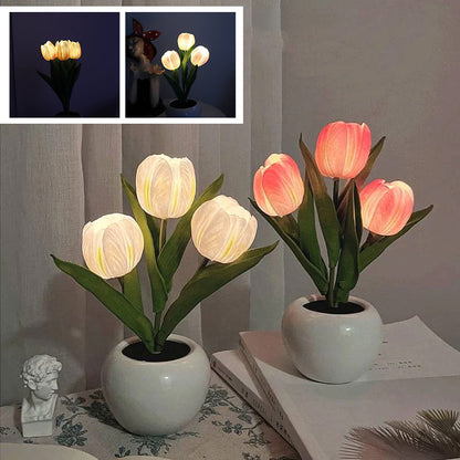 LED Tulpan Nattduksbord Lampa Blomma Bord Lampa | Veska