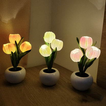 LED Tulpan Nattduksbord Lampa Blomma Bord Lampa | Veska