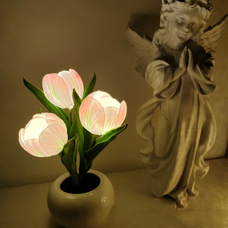 LED Tulpan Nattduksbord Lampa Blomma Bord Lampa | Veska