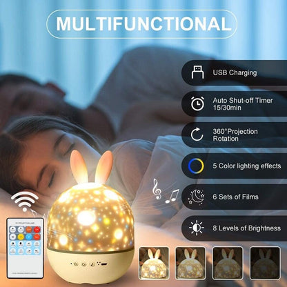 LED Universe Stars Bunny Projektor Nattljus | Veska