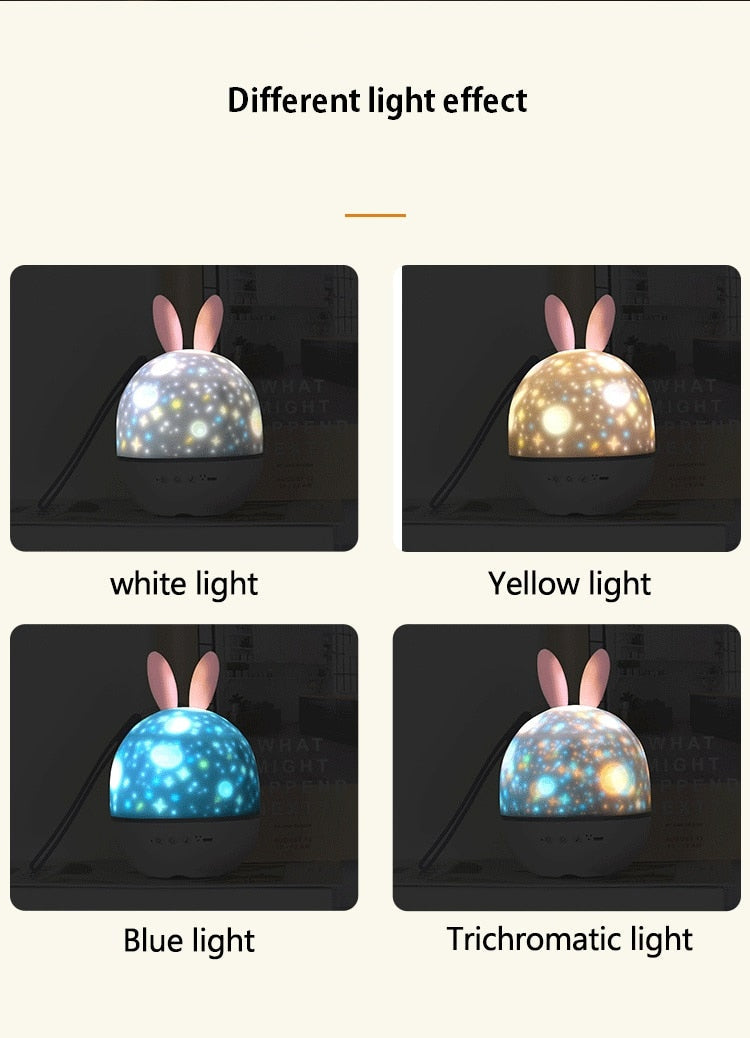 LED Universe Stars Bunny Projektor Nattljus | Veska