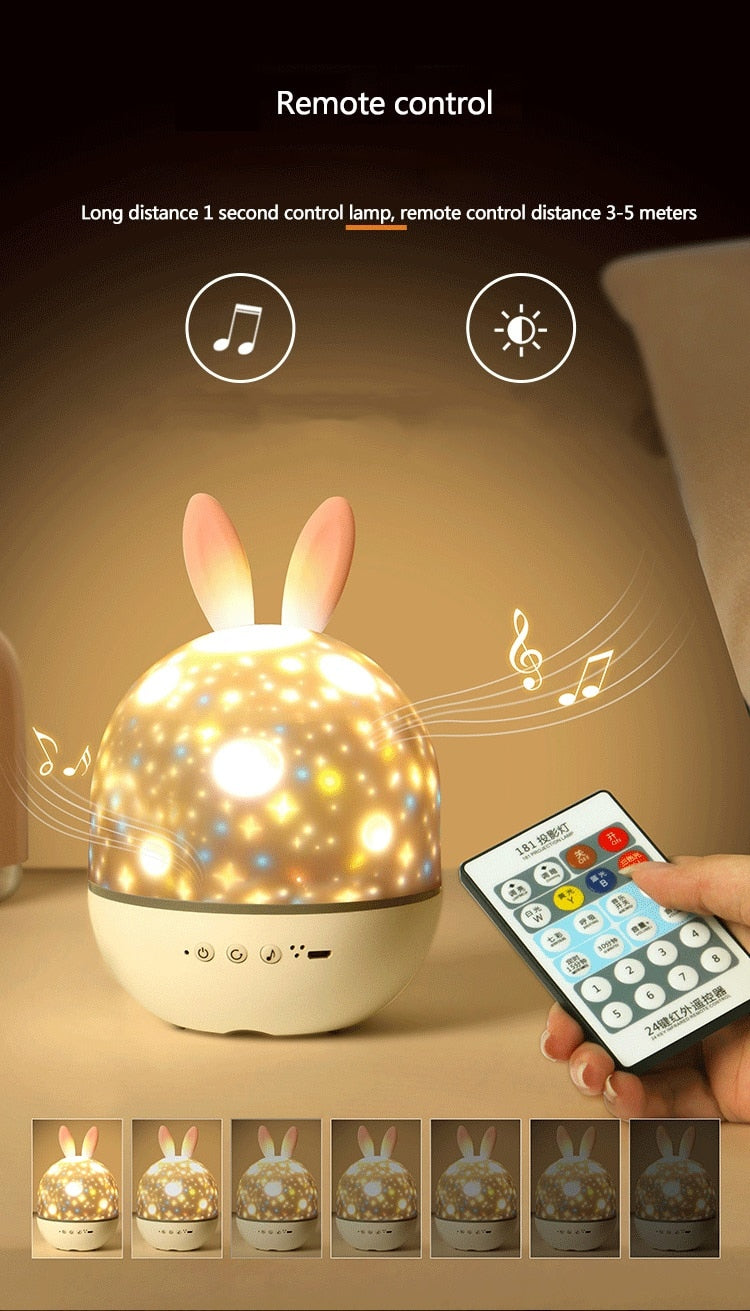 LED Universe Stars Bunny Projektor Nattljus | Veska