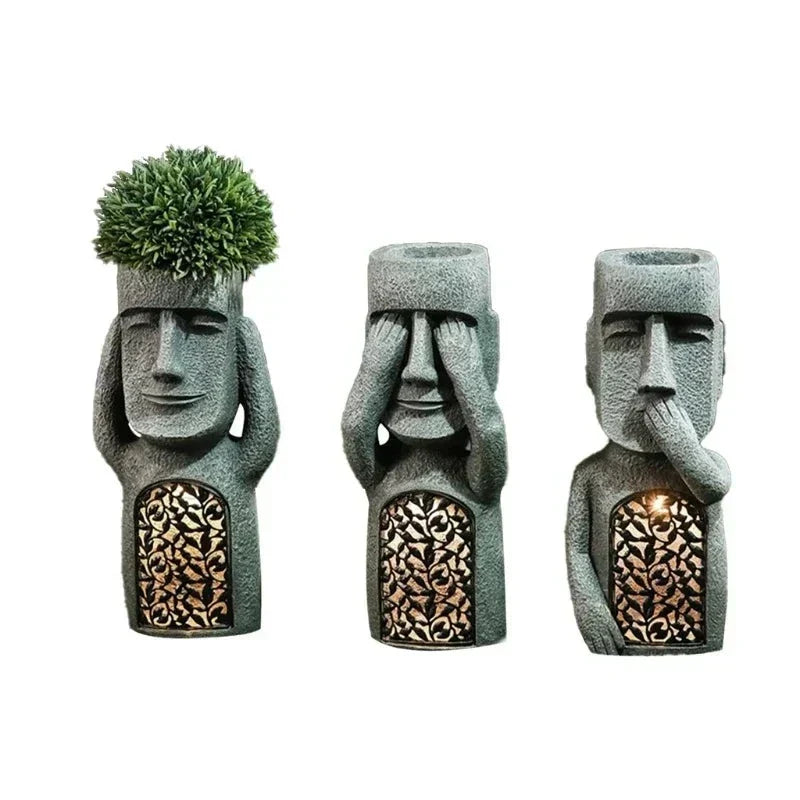 LED Veskaomkruka i Moai-design Dekorativ och Funktionell | Veska