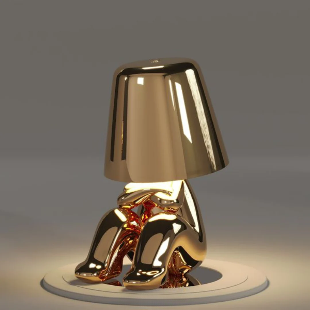 Lekfull Dimbar Bordslampa - LumoPals | Veska Guld Arg