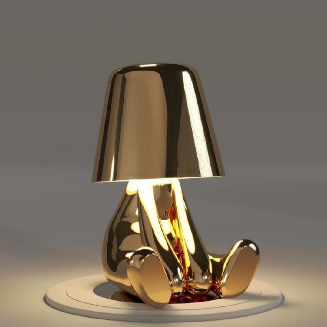 Lekfull Dimbar Bordslampa - LumoPals | Veska Guld Drömmer