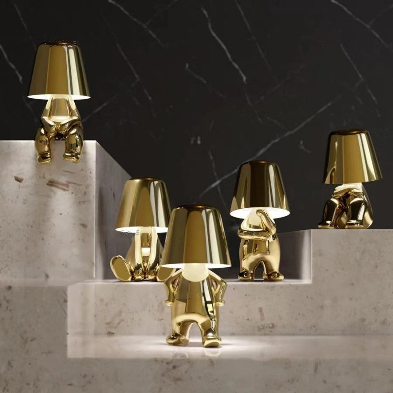 Lekfull Dimbar Bordslampa - LumoPals | Veska Guld Komplett set
