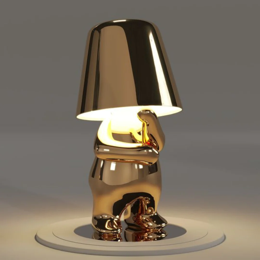 Lekfull Dimbar Bordslampa - LumoPals | Veska Guld Tänker