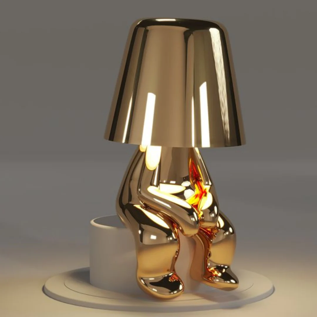 Lekfull Dimbar Bordslampa - LumoPals | Veska Guld Väntar