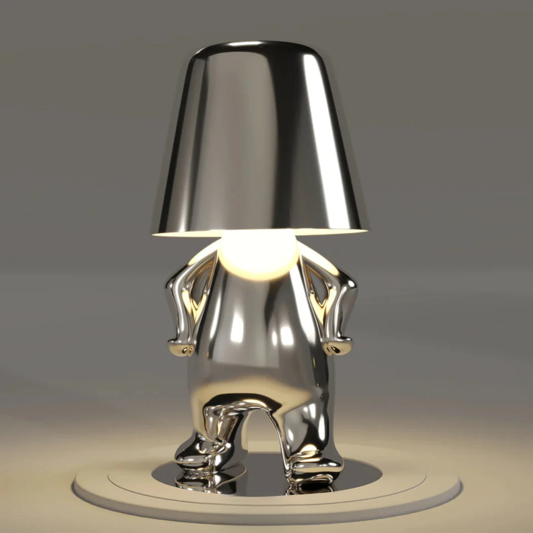 Lekfull Dimbar Bordslampa - LumoPals | Veska Silver Självsäker