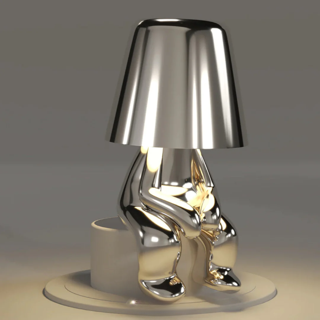 Lekfull Dimbar Bordslampa - LumoPals | Veska Silver Väntar