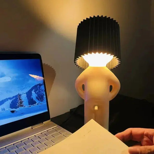 Lekfull LED Bordslampa – Mysig & Kreativ Ljus | Veska Svart