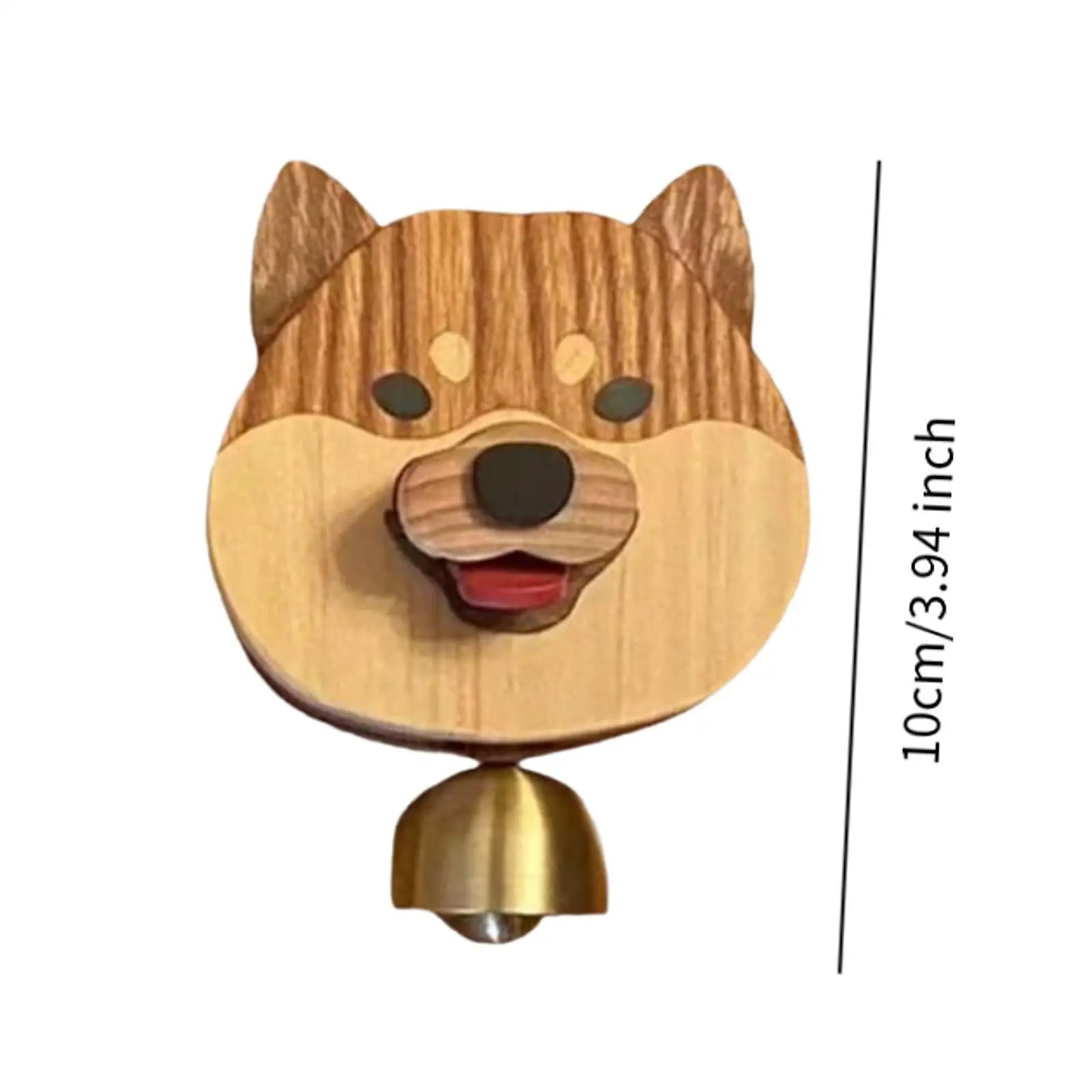 Lekfull Shiba Hund Ansikte Trä Dörrring | Veska