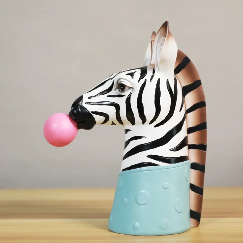 Lekfulla djurhuvudvaser | Veska Zebra