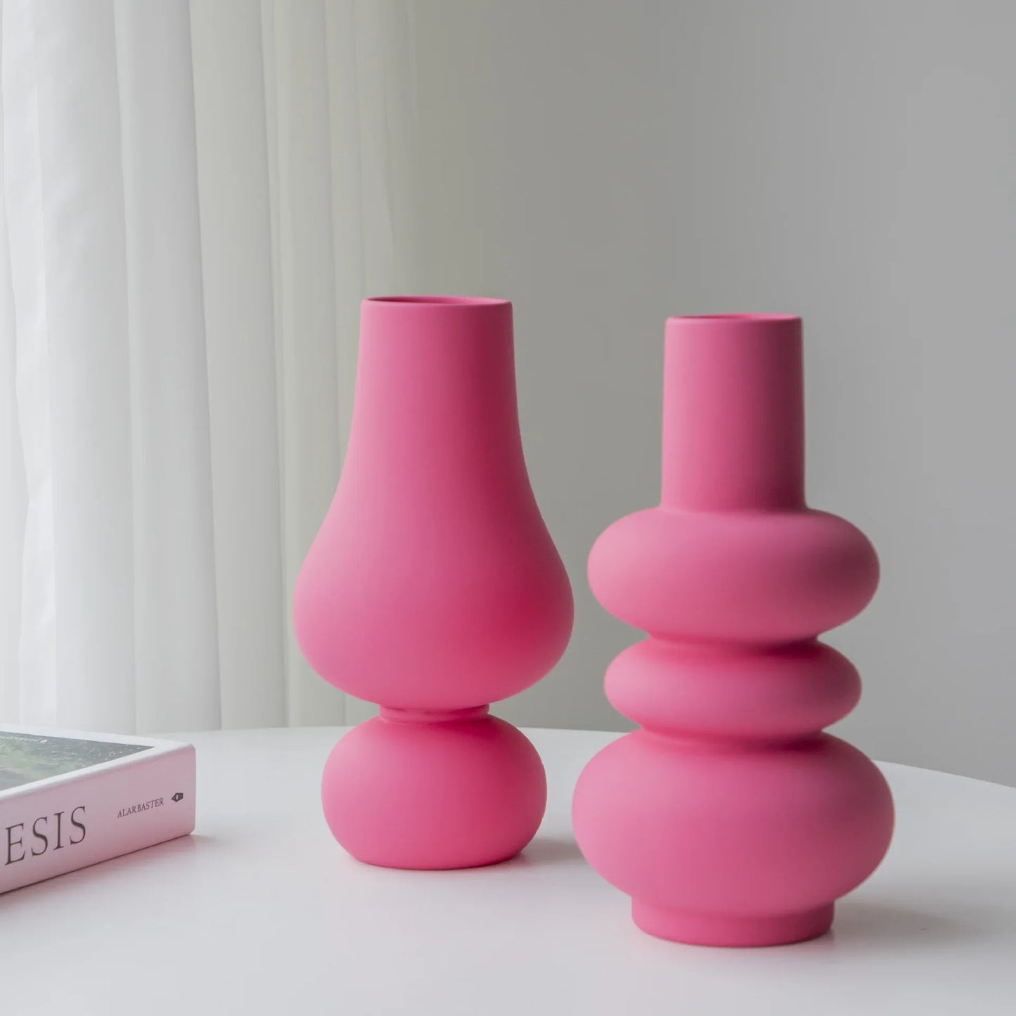 Levande rosa keramikvas | Veska