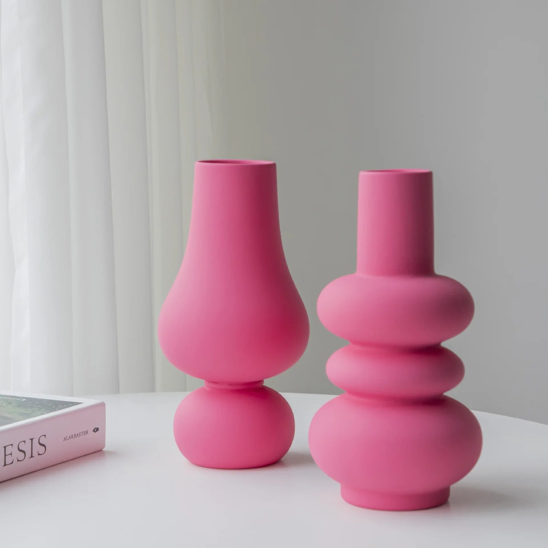 Levande rosa keramikvas | Veska