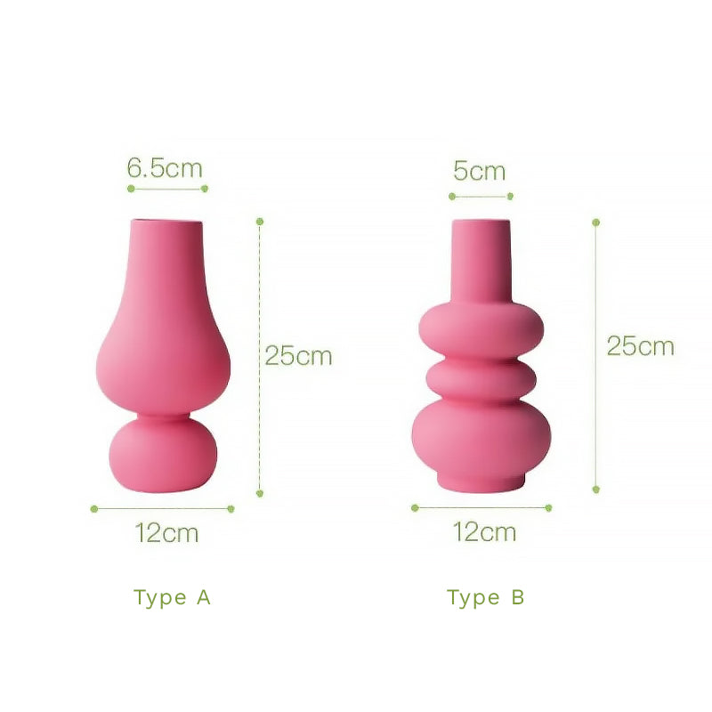 Levande rosa keramikvas | Veska