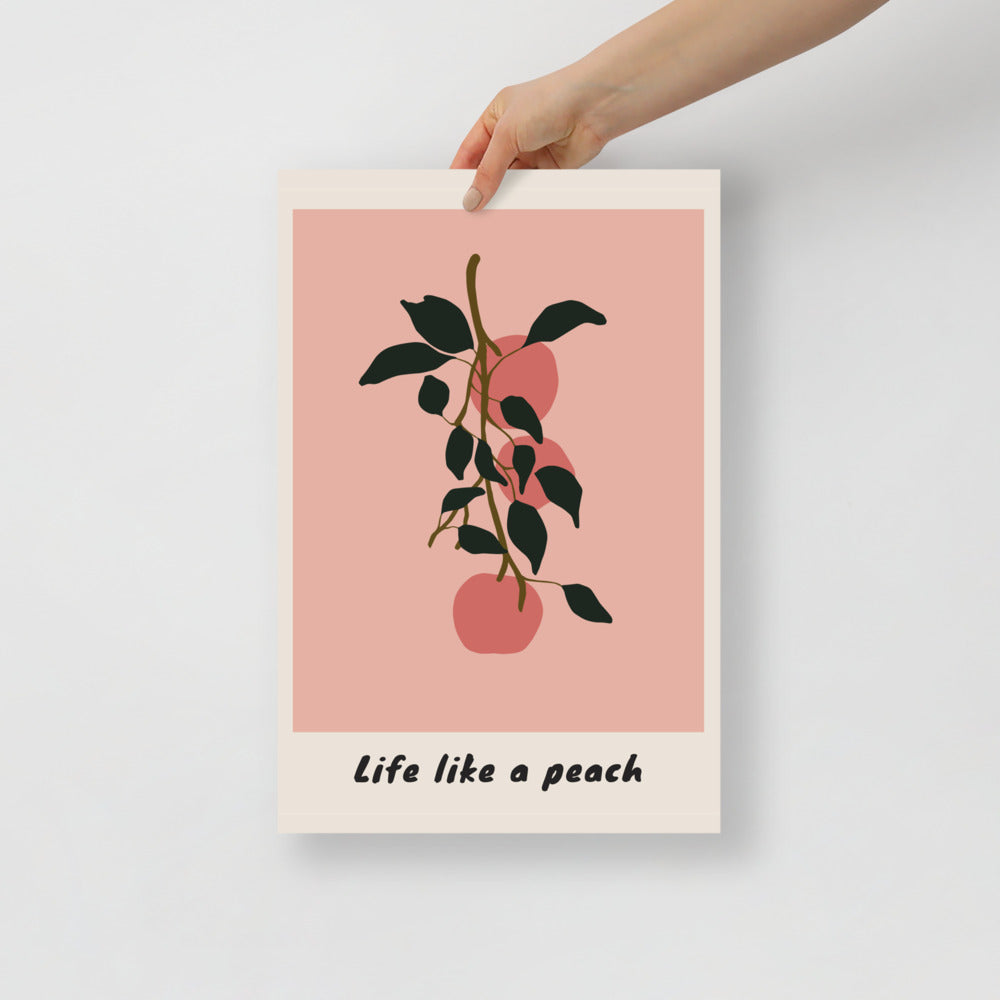 Life Like a Peach Väggkonst | Veska 12×18