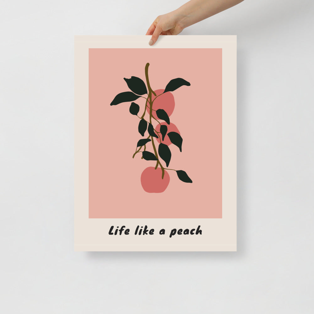Life Like a Peach Väggkonst | Veska 18×24