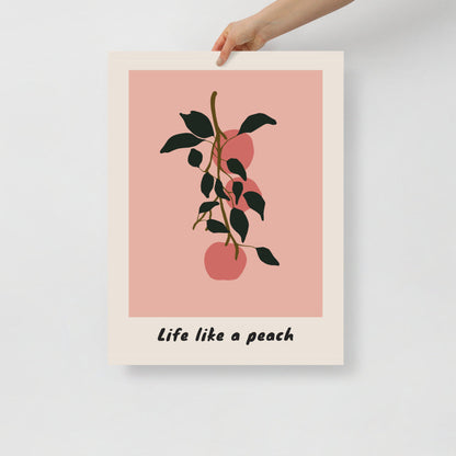 Life Like a Peach Väggkonst | Veska 18×24