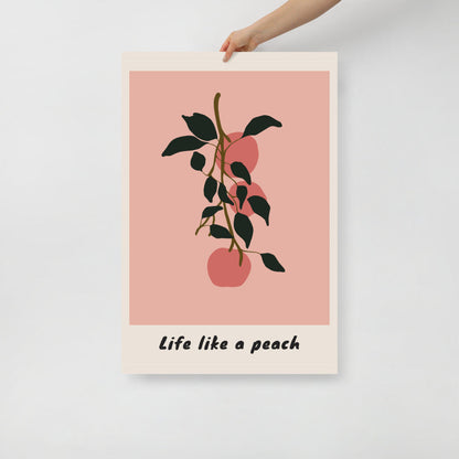 Life Like a Peach Väggkonst | Veska 24×36