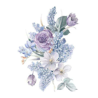 Lila blommor väggdekal | Veska